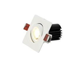 DM202283  Bama S 12 Tridonic Powered 12W 3000K 1200lm 24° CRI>90 LED Engine White Adjustable Square Recessed Spotlight, IP20